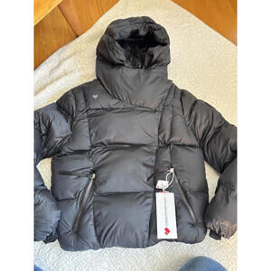 Obermeyer Youth Black Puffer Jacket with Hood and Size Zip Size Large